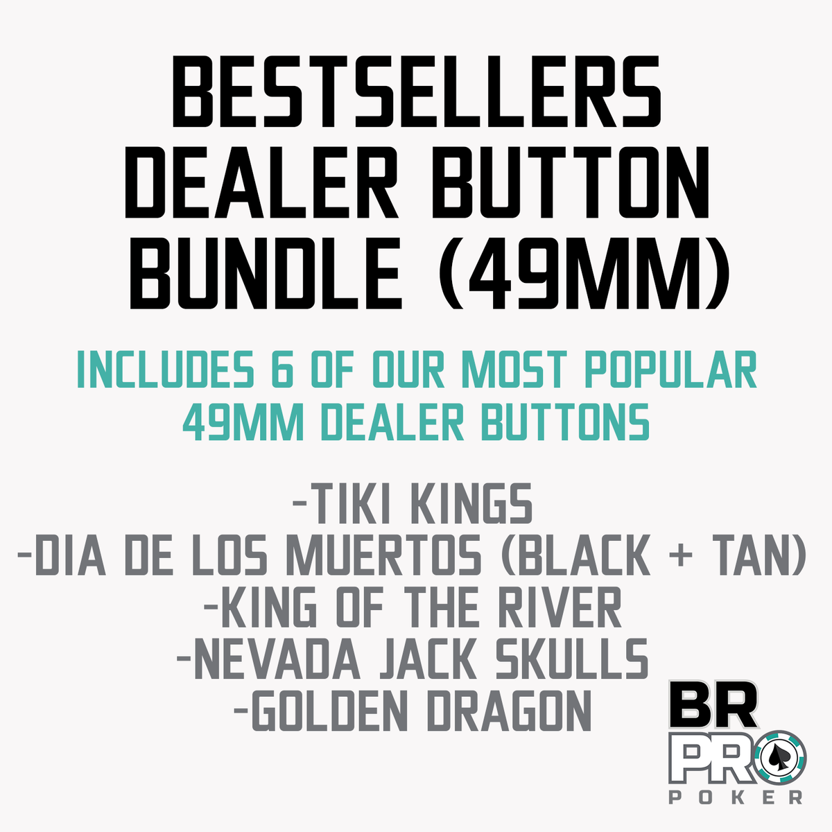 BESTSELLERS DEALER BUTTON BUNDLE (49MM)