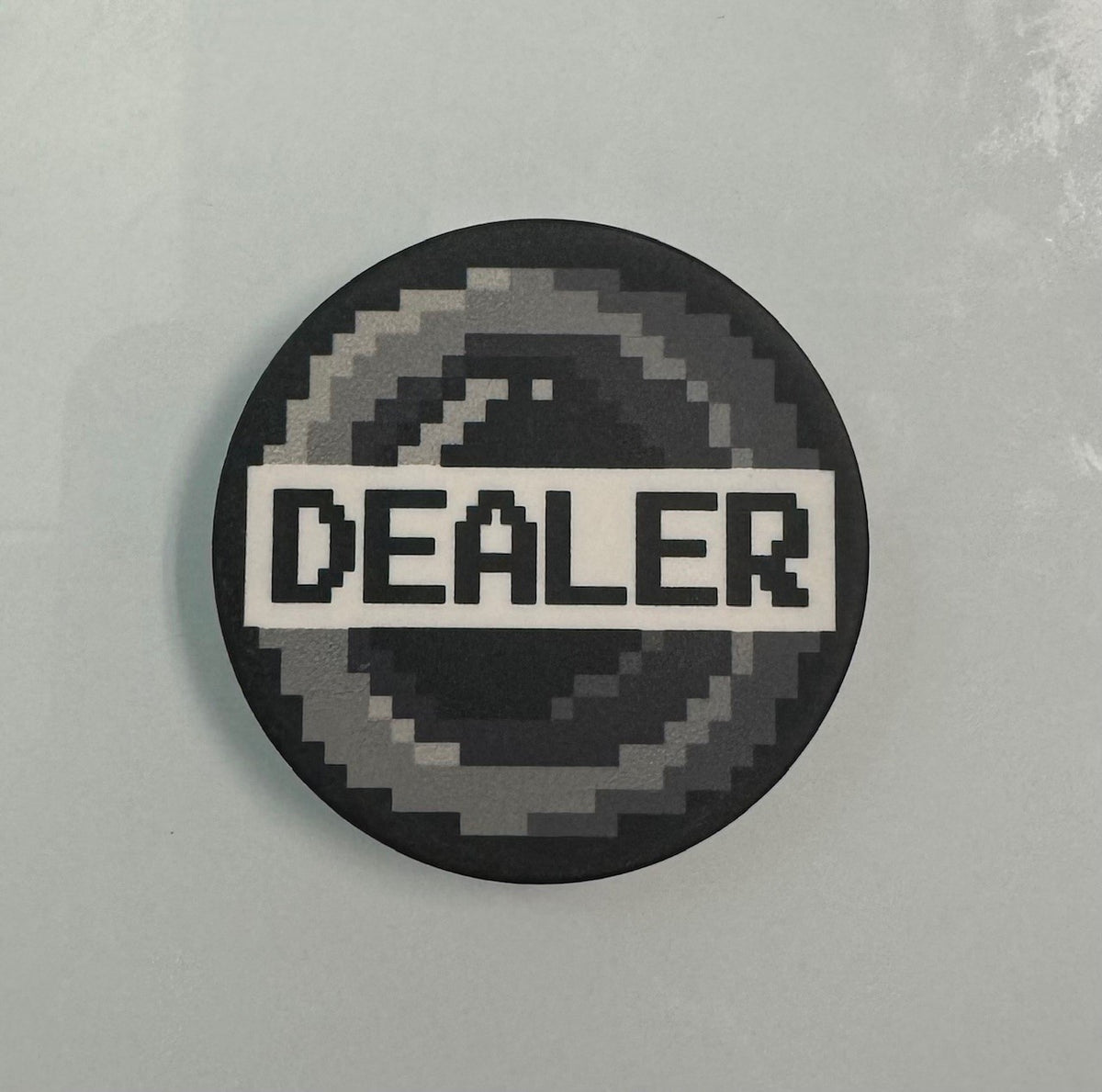 8-Bit Dealer Button - Black (49mm or 60mm)