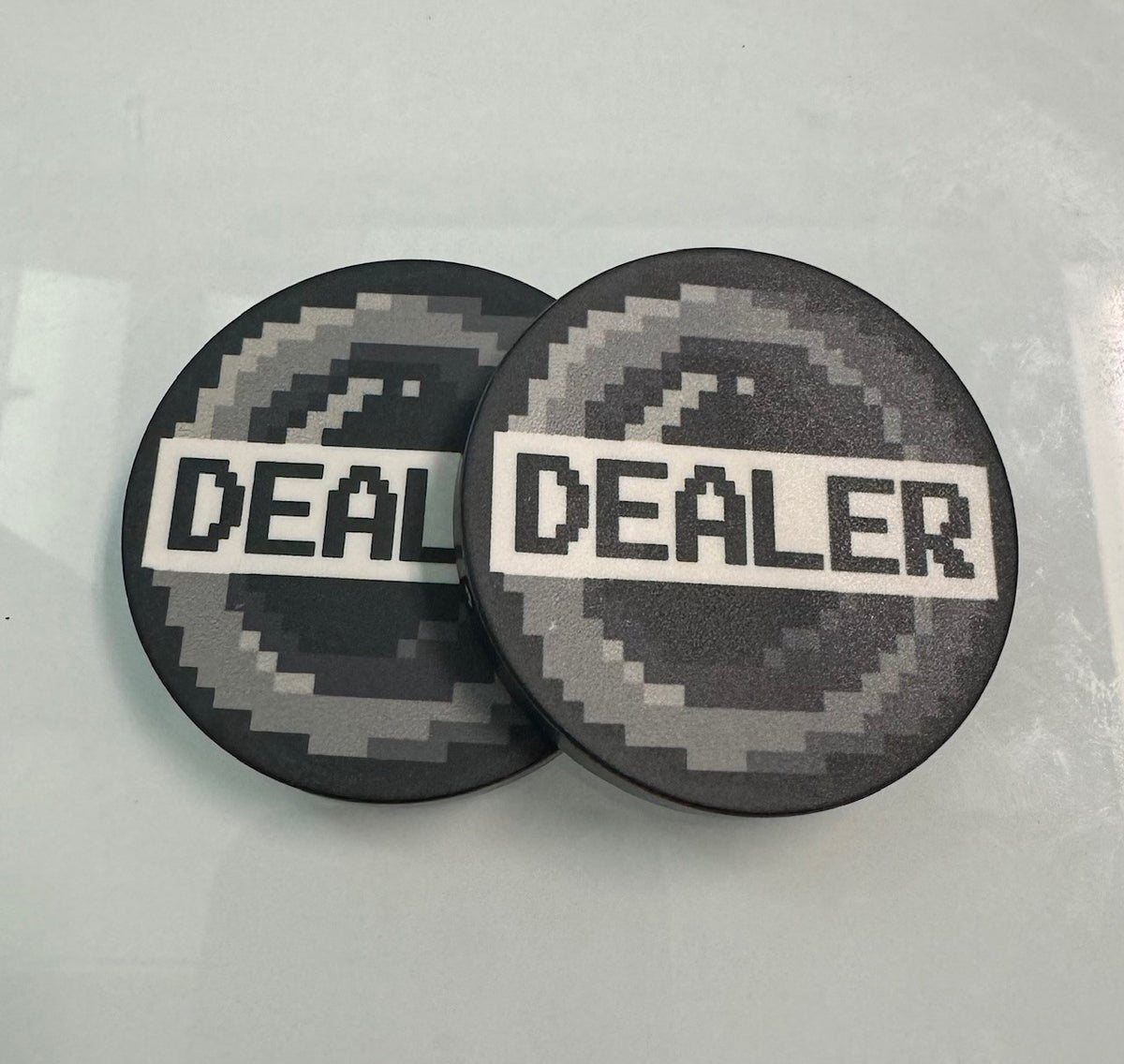 8-Bit Dealer Button - Black (49mm or 60mm)