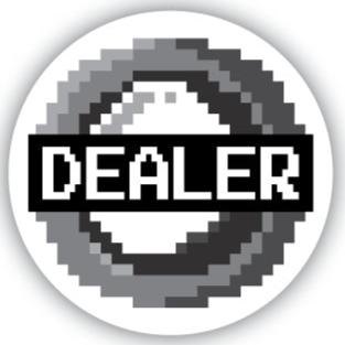 8-Bit Dealer Button - White (49mm or 60mm)