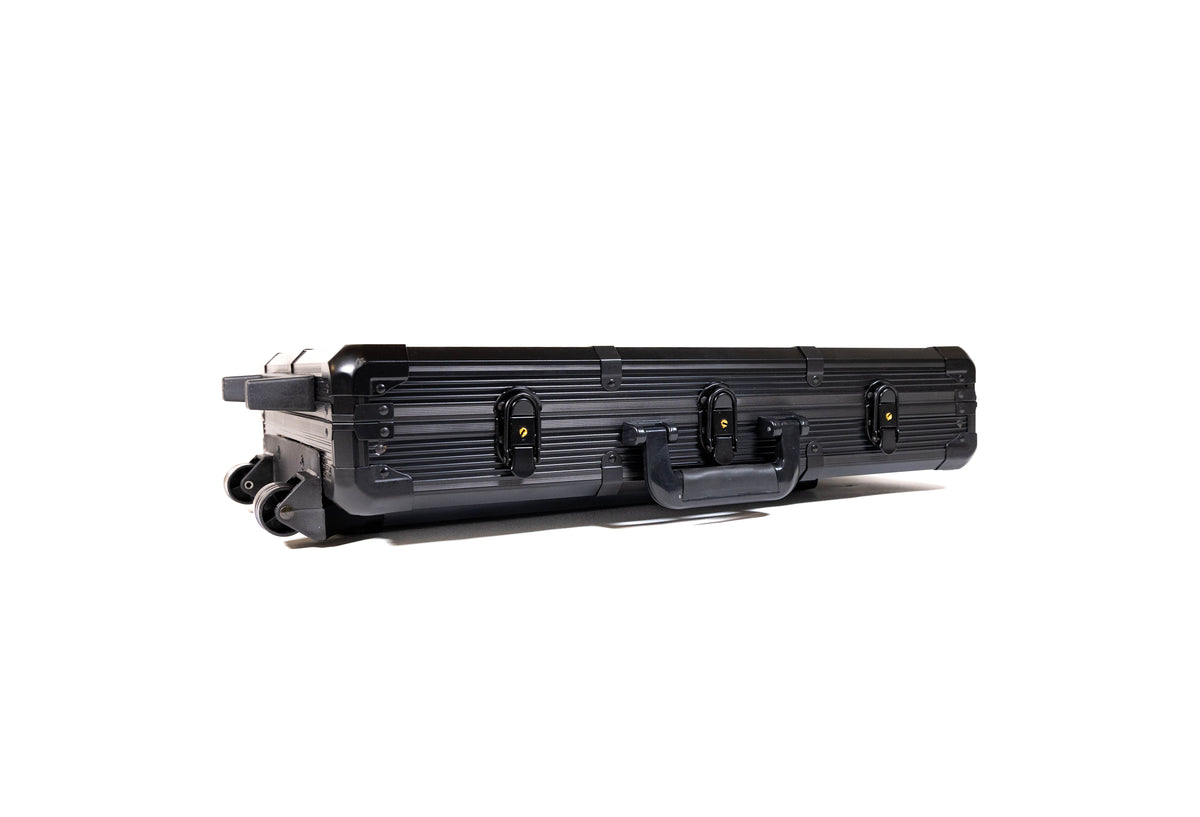 1000 Chip Black Aluminum Rolling Case