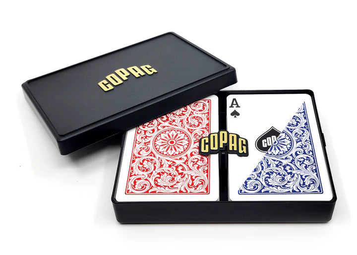 Copag Playing Cards (Bridge size/Jumbo Index - 2 Decks/Red &amp; Blue)