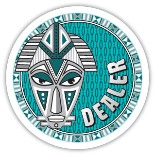 Tribal Mask Dealer Button (49mm or 60mm)