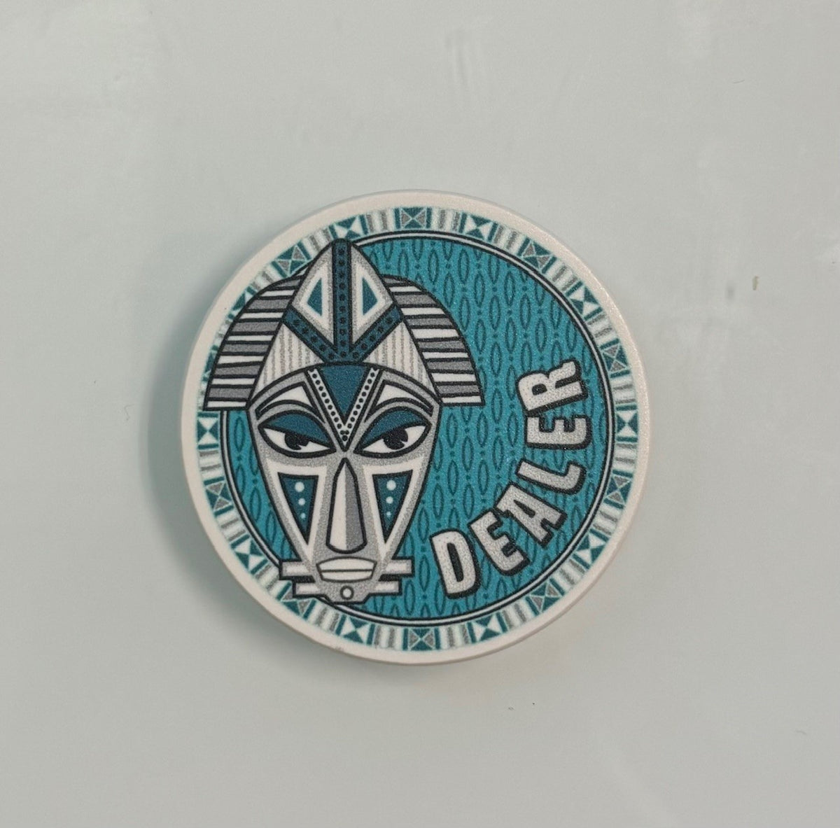 Tribal Mask Dealer Button (49mm or 60mm)