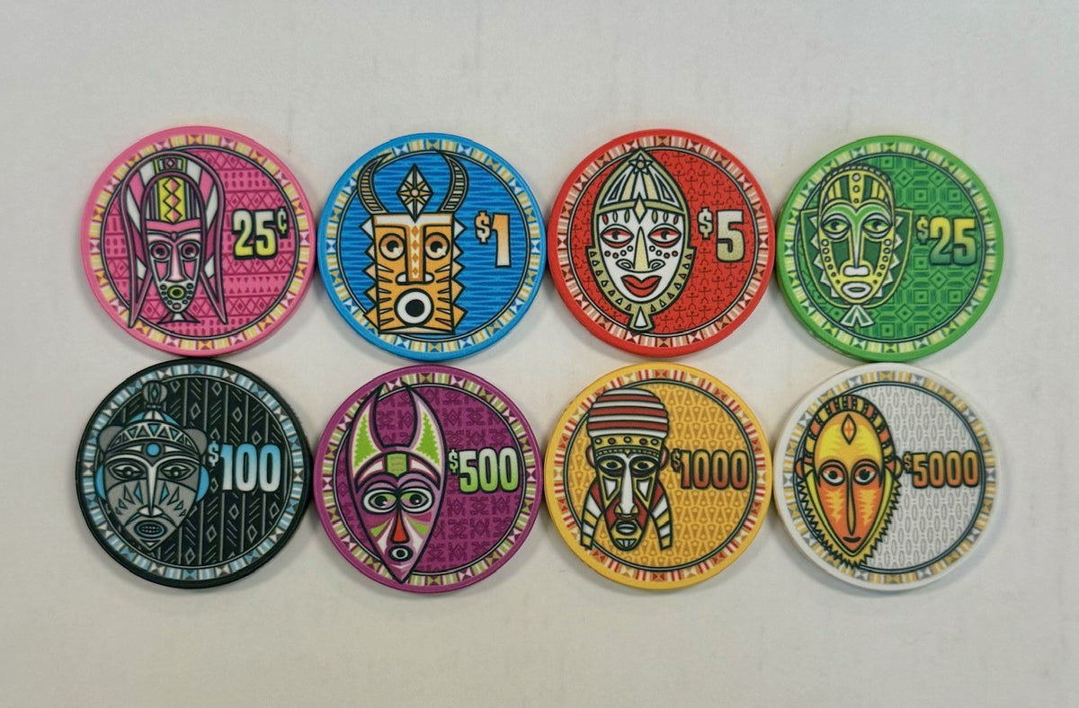 Tribal Masks Poker Chip