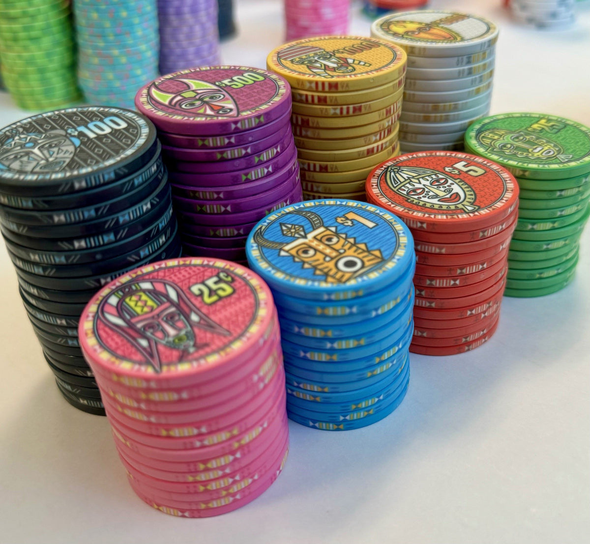 Tribal Masks Poker Chip