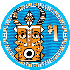 Tribal Masks Poker Chip
