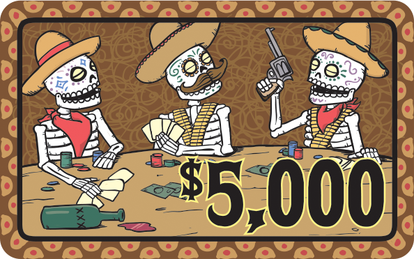 Dia de los Muertos Poker Plaque