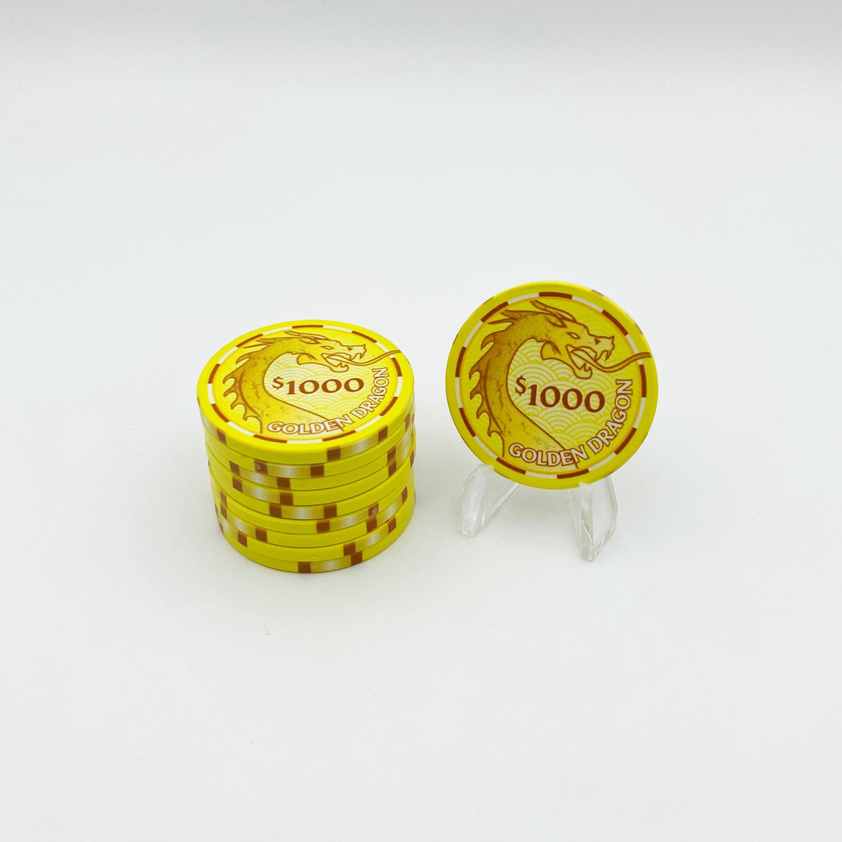Golden Dragon Ceramic Poker Chip