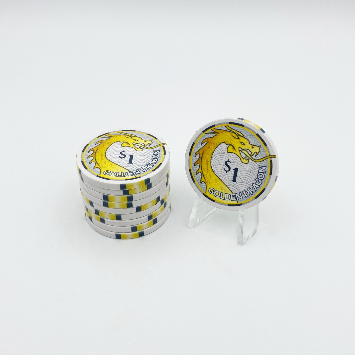 Golden Dragon Ceramic Poker Chip