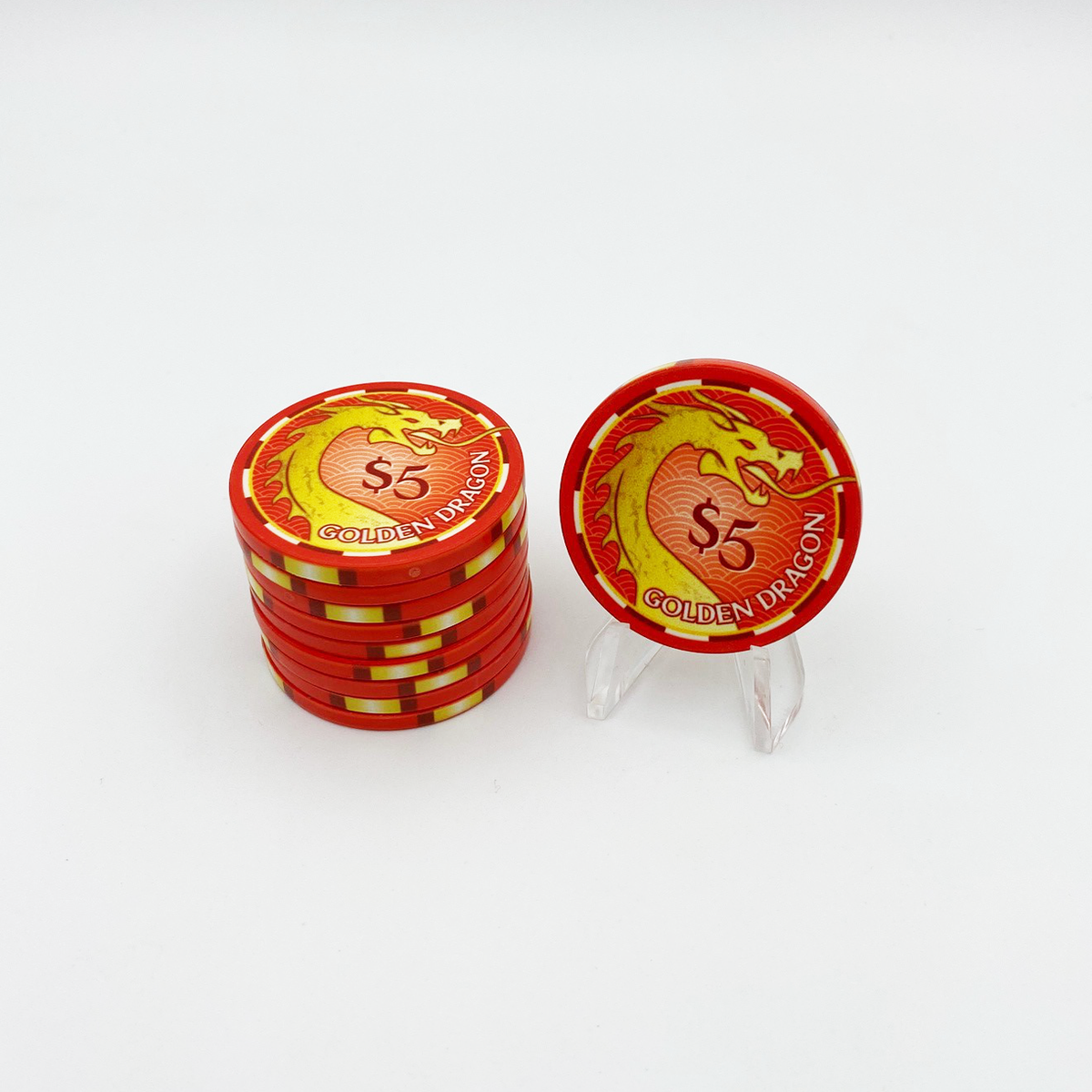 Golden Dragon Ceramic Poker Chip