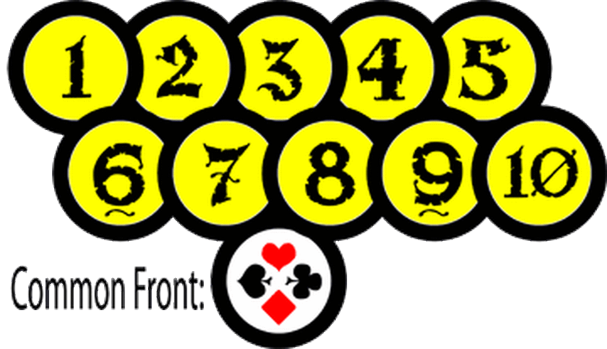 Poker Tournament Seating Chip Set (Pack of 10)