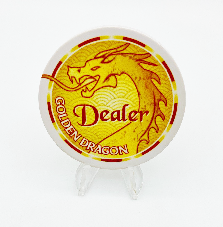 Golden Dragon Dealer Button (49mm or 60mm)