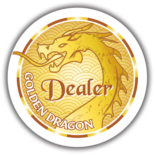 Golden Dragon Dealer Button (49mm or 60mm)