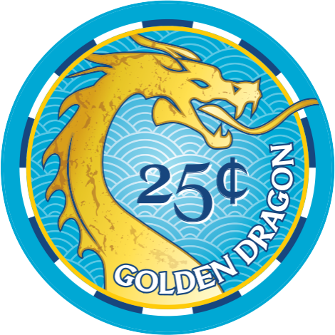 Golden Dragon Ceramic Poker Chip