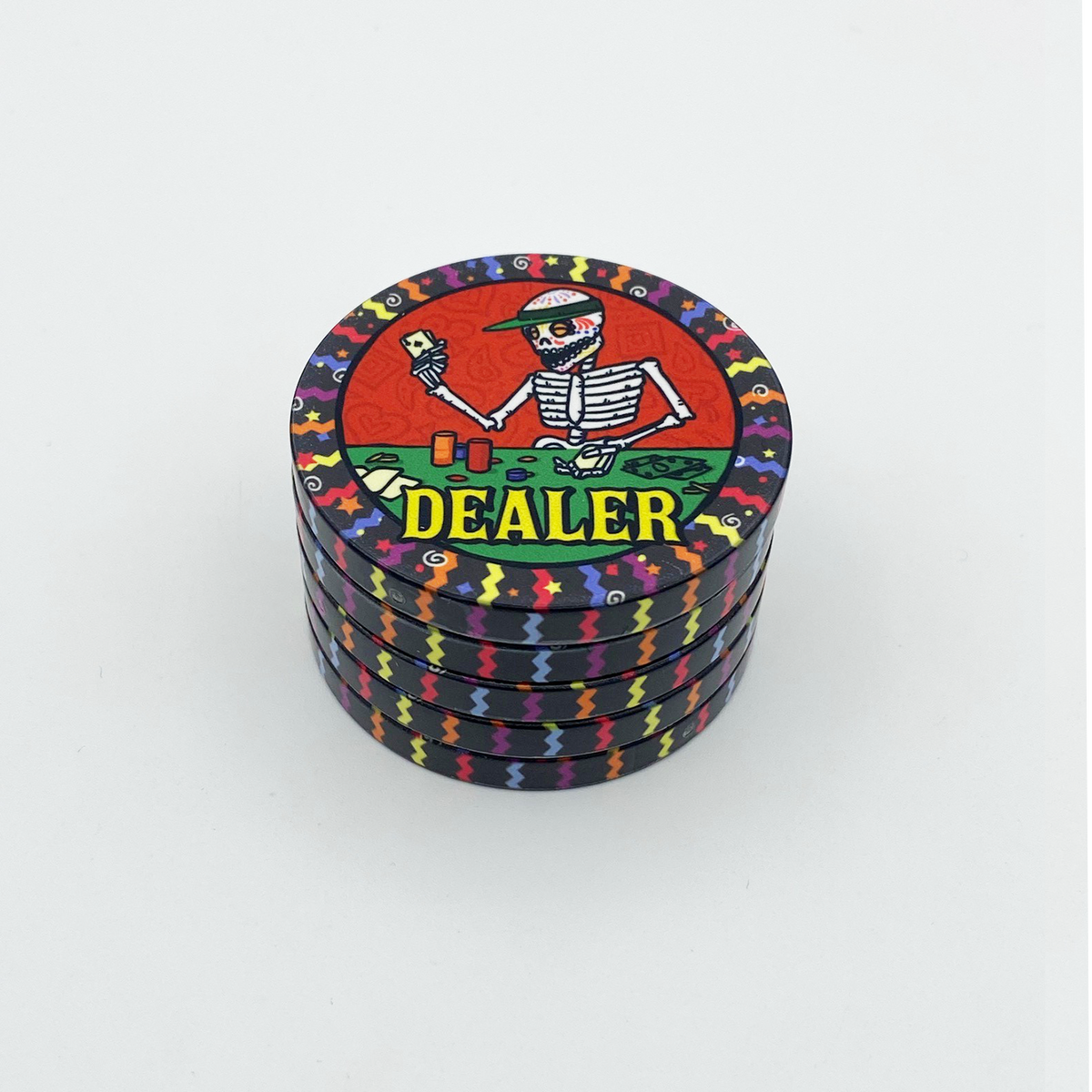 Dia de los Muertos Dealer Button - Black (49mm or 60mm)