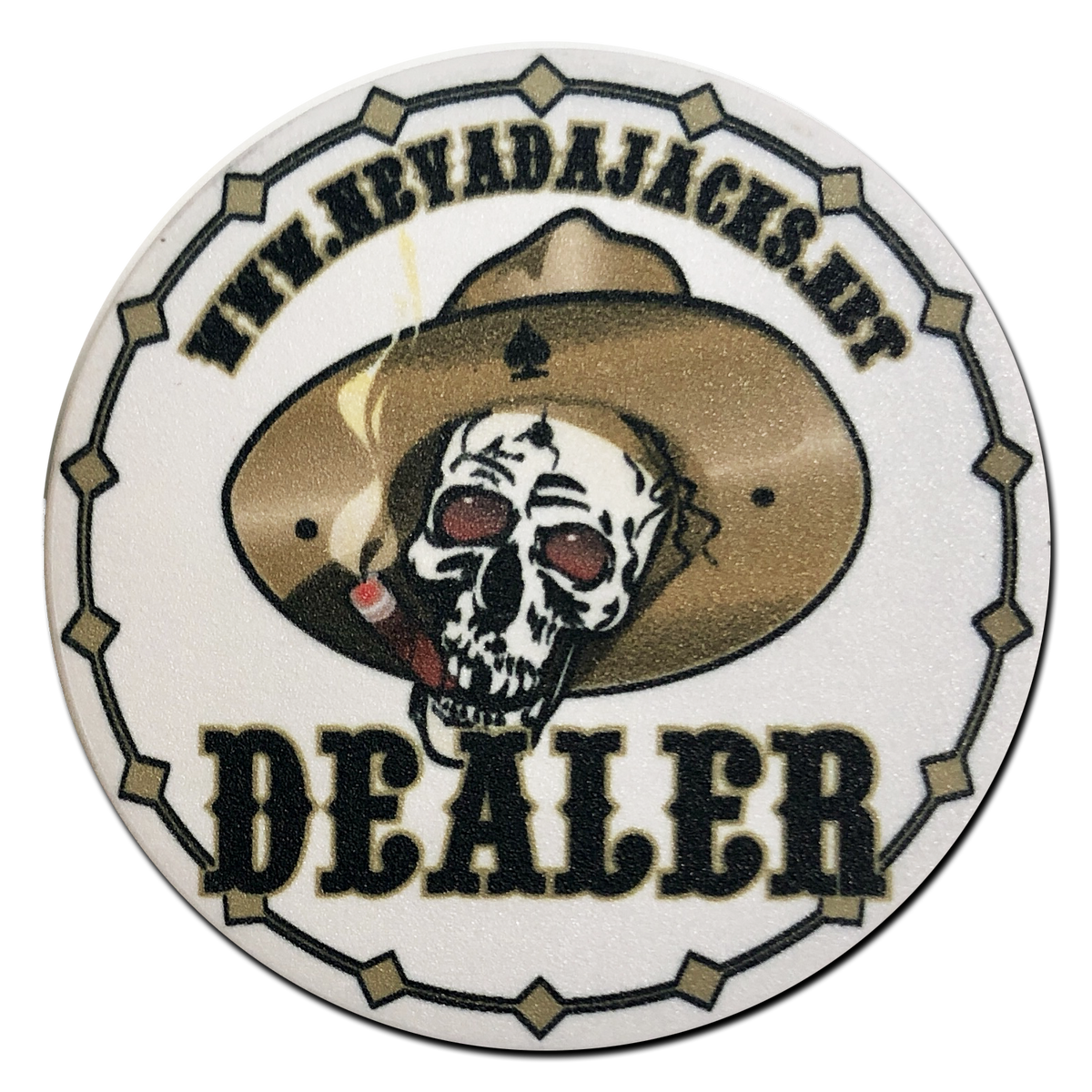 Nevada Jacks Ceramic Dealer Button (49mm or 60mm)