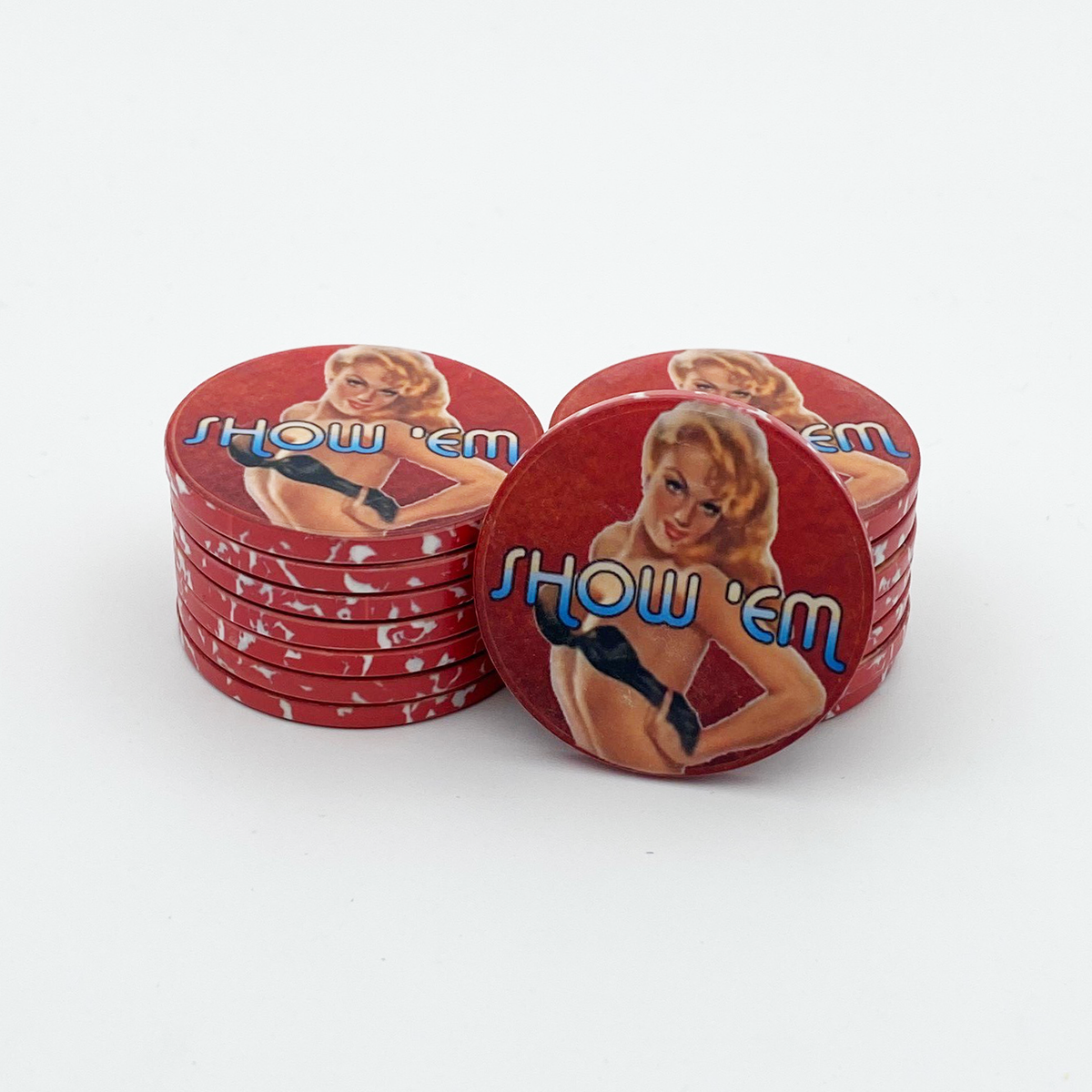 Pinup Girl Show &#39;Em Chips (Pack of 10)