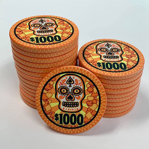 Dia de los Muertos Poker Chips