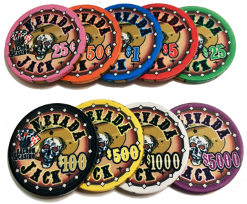 Nevada Jack Skulls Sample Set - BR Pro Poker