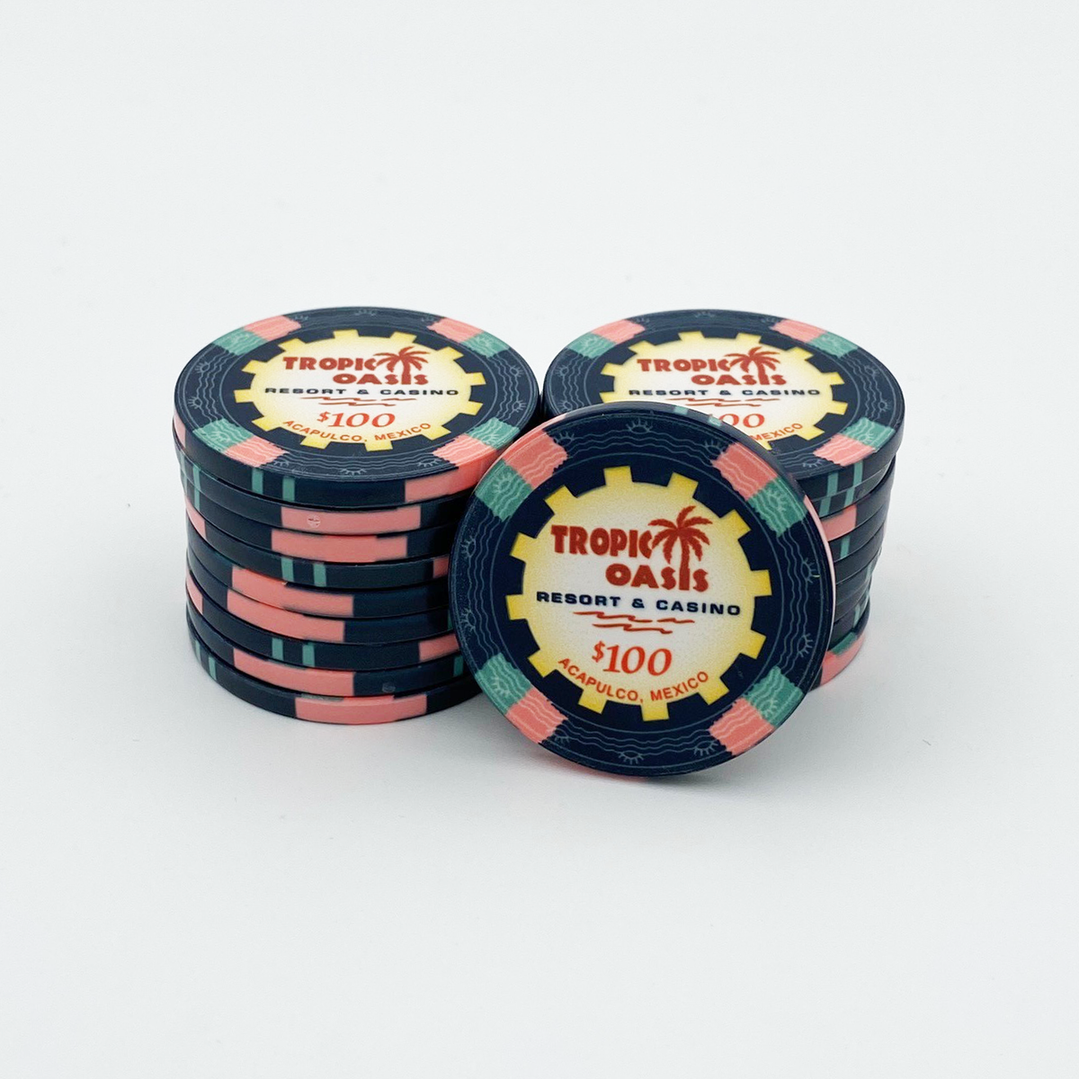 Tropic Oasis Poker Chips