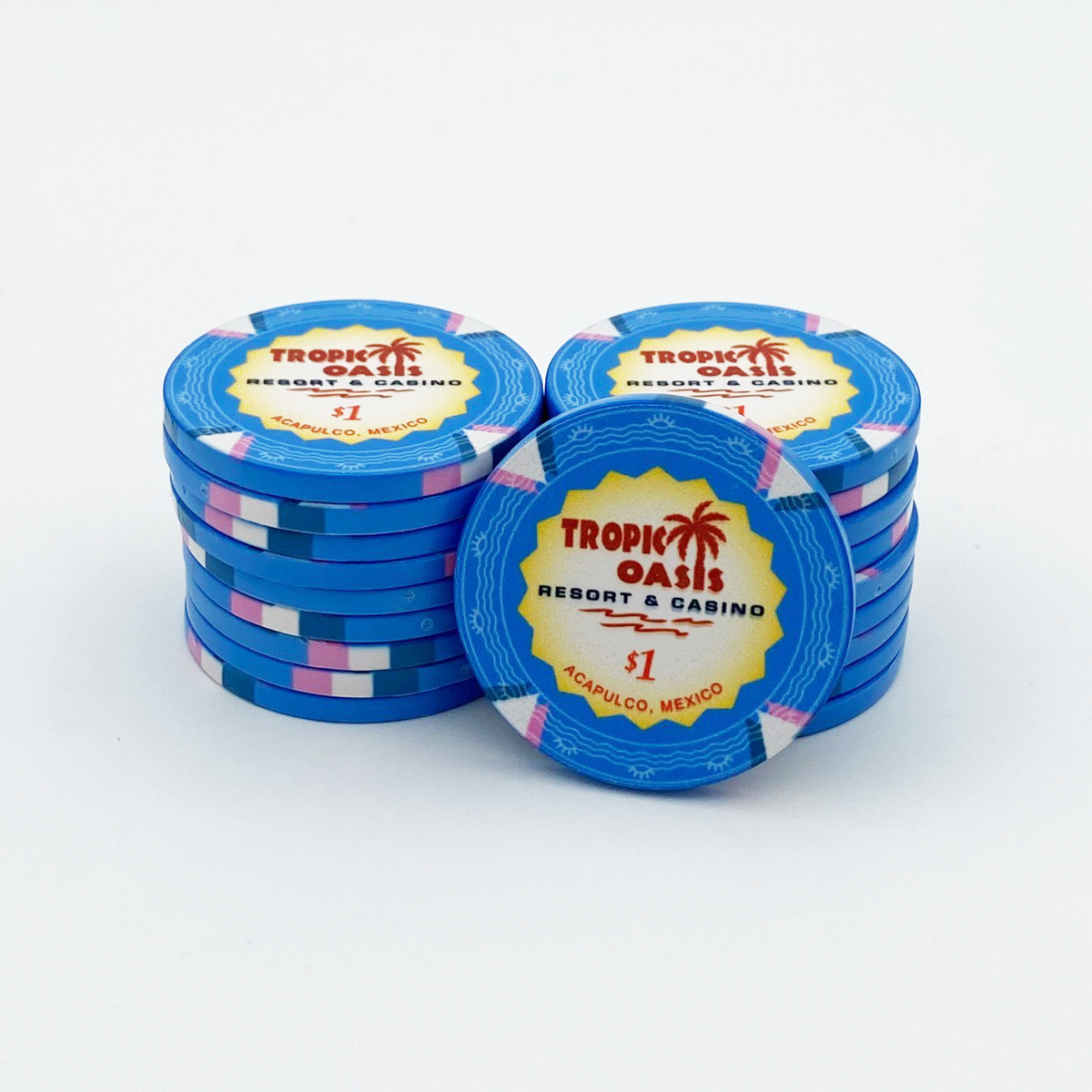 Tropic Oasis Poker Chips