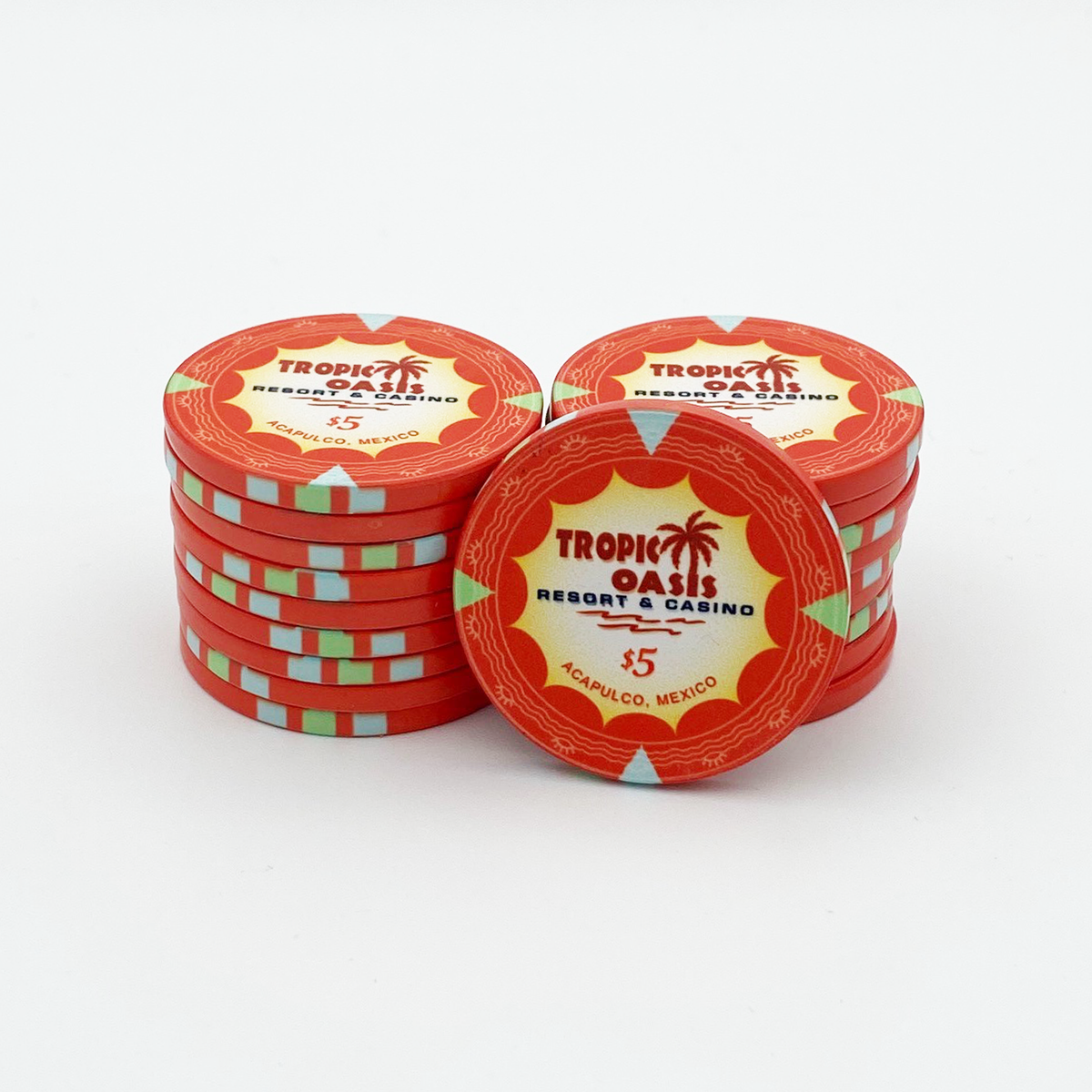 Tropic Oasis Poker Chips