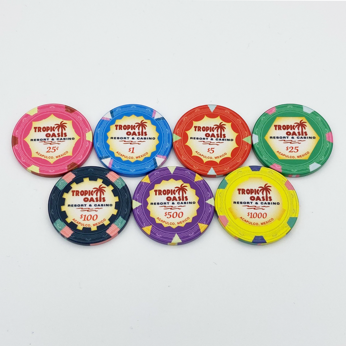 Semi-Custom Tropic Oasis Poker Chip - BR Pro Poker