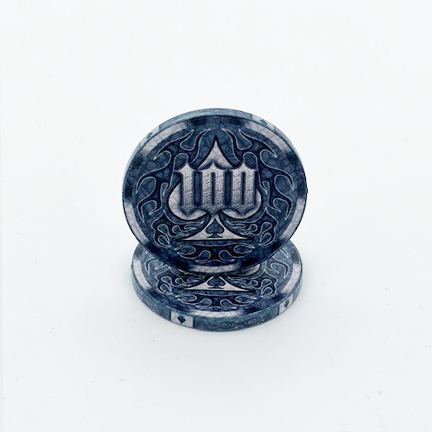 Wicked Spades Ceramic Poker Chip