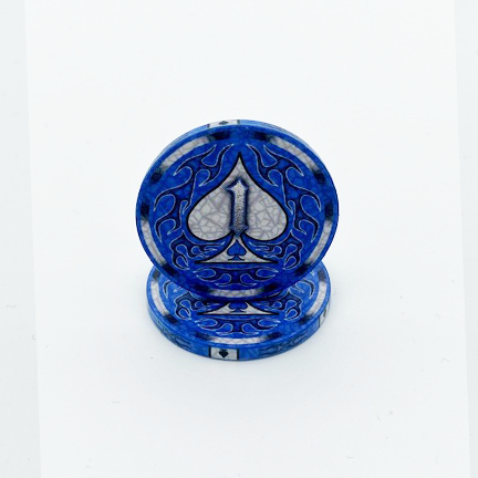 Wicked Spades Ceramic Poker Chip