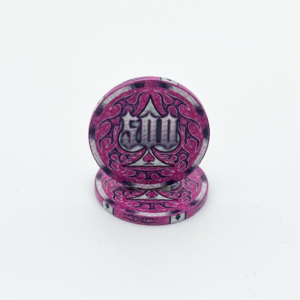 Wicked Spades Ceramic Poker Chip